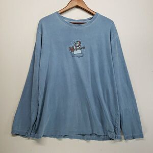 Life Is Good Mens Large Rockin Snowman Shirt Long Sleeve